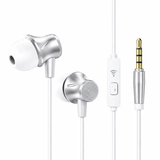 Main image of Vuvlonoso White Wired Earbuds with Microphone, 3.5mm in-Ear Headphones, Stereo Earphones with Volume Control for Laptop, PC, Tablet and Smartphones