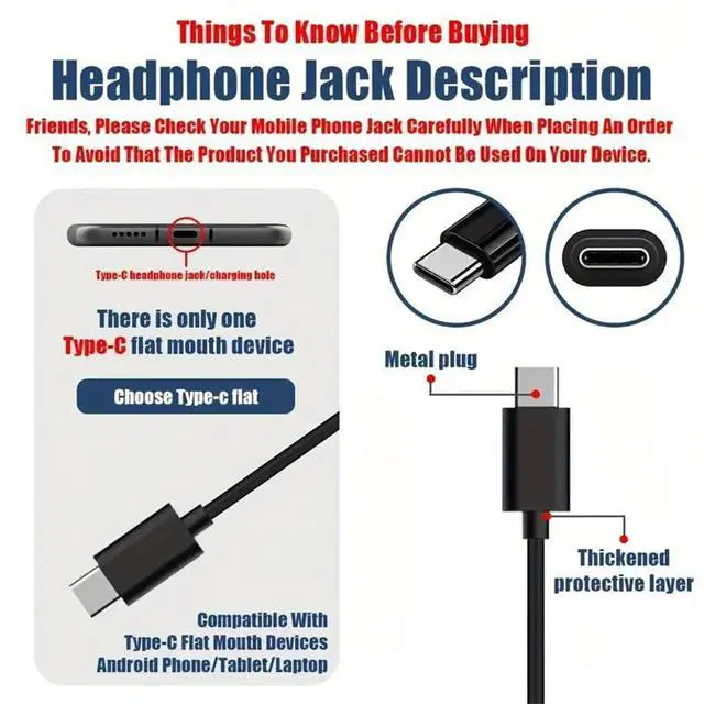 Alt view image 4 of 7 - W-Tronics USB C Wired Earbuds with Microphone | Volume Control, Noise Isolation, In Ear, For Smartphones, Tablets and Laptops