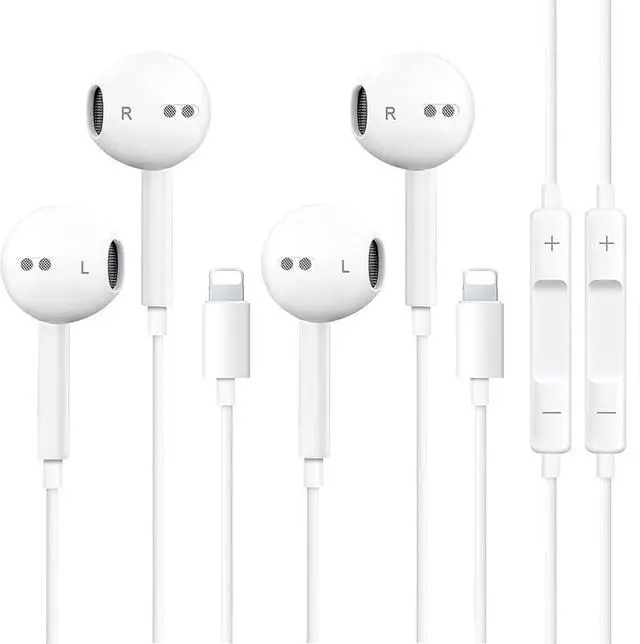 Main image of SUPVOL 2 Pack Wired Earbuds for iPhone, Lightning Headphones w/Mic Volume