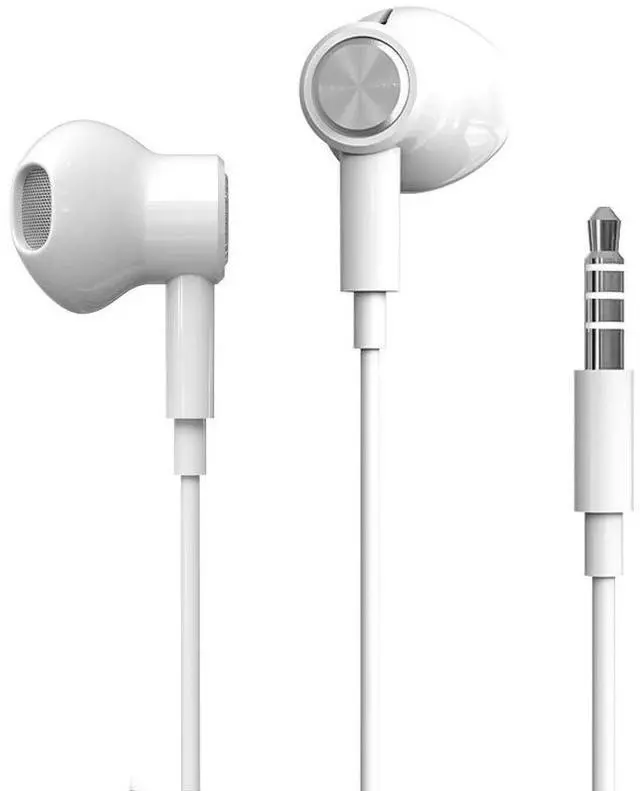 Main image of Wired Earbuds Noise Isolating In-Ear Headphones Earphones with Mic Volume Control 3.5mm Plug for Sports Workout Compatible with Cell Phones Android Samsung Galaxy Moto Tablets Laptops Computer (White)
