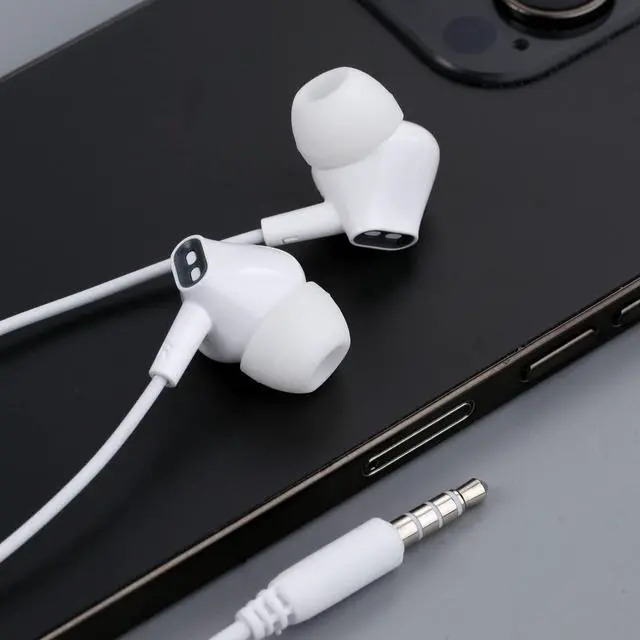 Alt view image 5 of 7 - Aylaa Wired Earbuds Headphones for School with Microphone Noise Isolating Stereo Bass in-Ear Earphones for Smartphones, Tablets, Schools, Ipads, Multiuse - 3.5mm Plug in Audio Jack - White