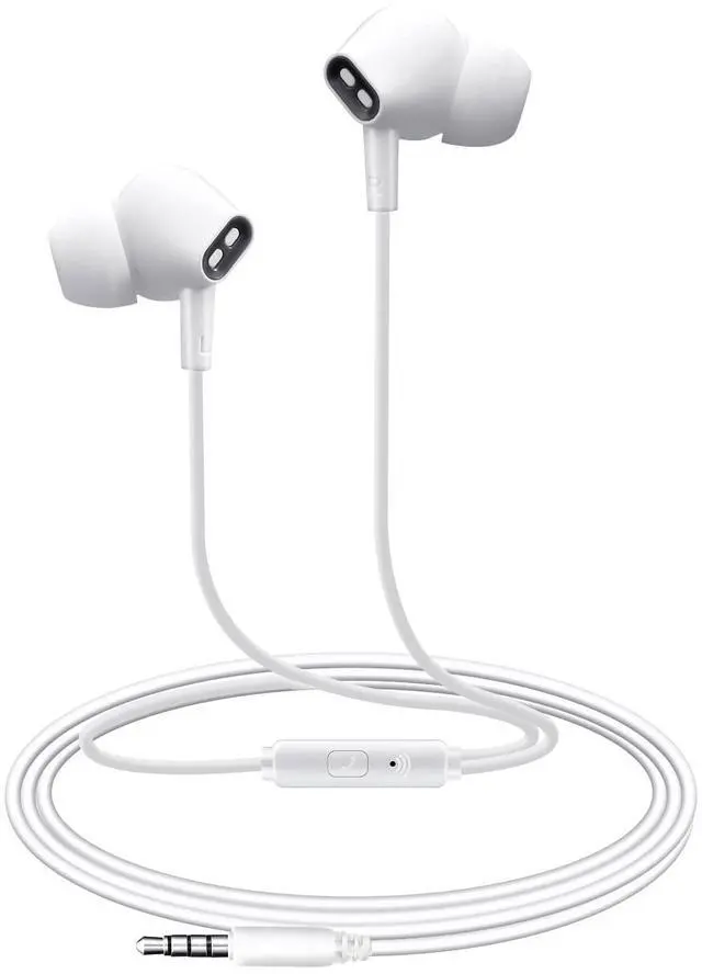 Alt view image 6 of 7 - Aylaa Wired Earbuds Headphones for School with Microphone Noise Isolating Stereo Bass in-Ear Earphones for Smartphones, Tablets, Schools, Ipads, Multiuse - 3.5mm Plug in Audio Jack - White