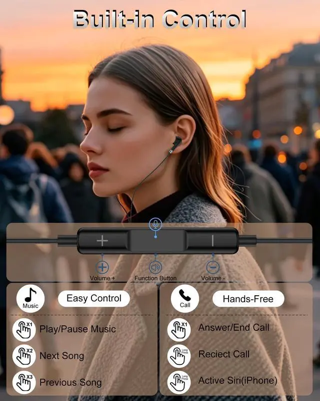Alt view image 3 of 7 - Moto G Stylus Wired Earbuds 3.5mm Jack, In-Ear Headphones with Microphone | for Moto G Pure Power G57 G67 G15 G05 G100 G54, Aux Corded Ear Pods Buds Compatible with Samsung Galaxy S10 S9 iPhone 6s SE
