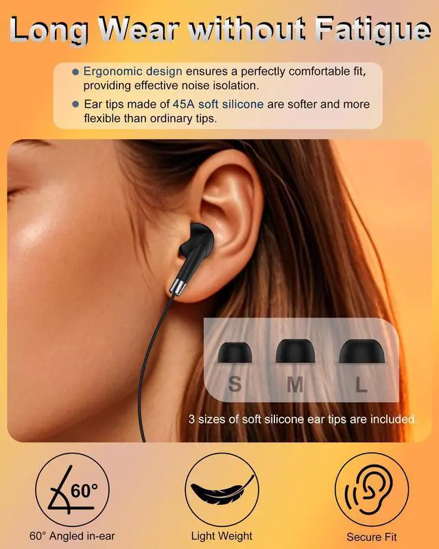 Alt view image 4 of 7 - Moto G Stylus Wired Earbuds 3.5mm Jack, In-Ear Headphones with Microphone | for Moto G Pure Power G57 G67 G15 G05 G100 G54, Aux Corded Ear Pods Buds Compatible with Samsung Galaxy S10 S9 iPhone 6s SE