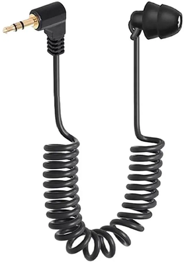 Main image of Kqcibz 3.5mm Spring Earphones Single Side Headphones Earbuds Wired Headset for Mobile Phone MP3 Computer, Black, 500347521