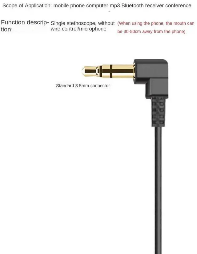 Alt view image 5 of 7 - Kqcibz 3.5mm Spring Earphones Single Side Headphones Earbuds Wired Headset for Mobile Phone MP3 Computer, Black, 500347521