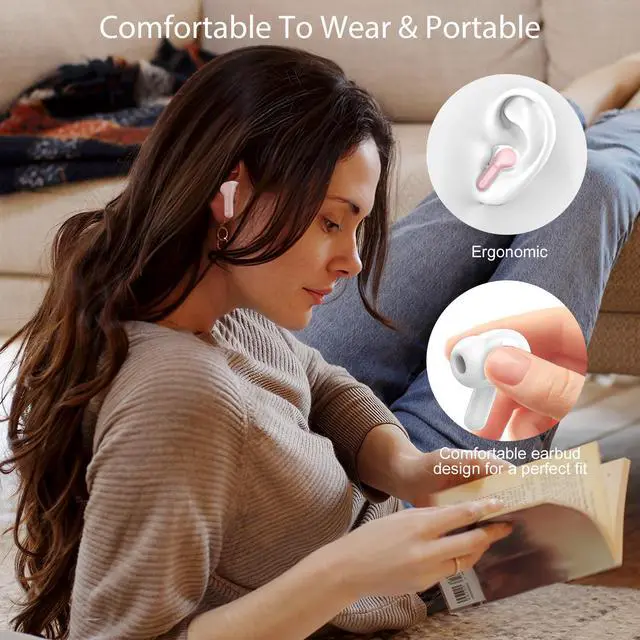 Alt view image 6 of 7 - Wireless Earbuds, Bluetooth 5.4 Headphones HiFi Stereo, Bluetooth Earbuds