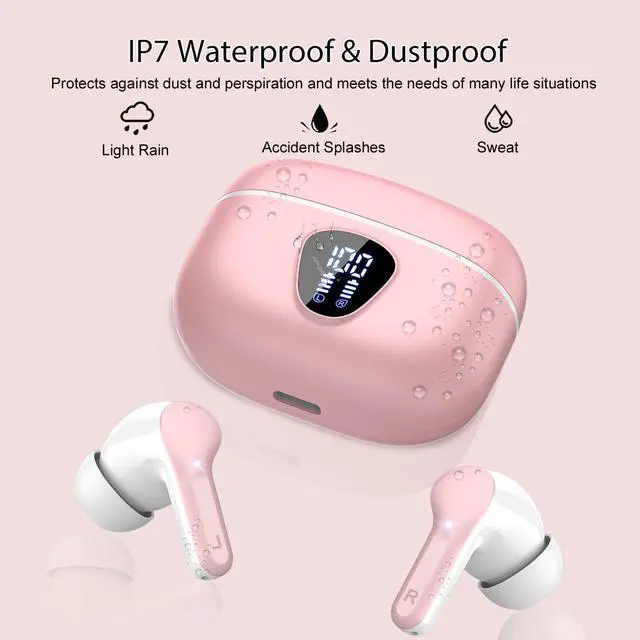Alt view image 7 of 7 - Wireless Earbuds, Bluetooth 5.4 Headphones HiFi Stereo, Bluetooth Earbuds