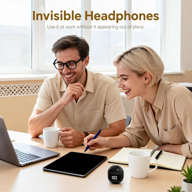 Alt view image 3 of 7 - Ear Buds Invisible Small Mini Sleep Earbuds Headphones Wireless Bluetooth Comfortable Tiny Sleeping Smallest Low Profile Micro Discreet Hidden Kids Earbuds Ear Buds for Small Ear Canals Work