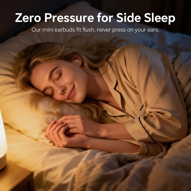 Alt view image 7 of 7 - Ear Buds Invisible Small Mini Sleep Earbuds Headphones Wireless Bluetooth Comfortable Tiny Sleeping Smallest Low Profile Micro Discreet Hidden Kids Earbuds Ear Buds for Small Ear Canals Work