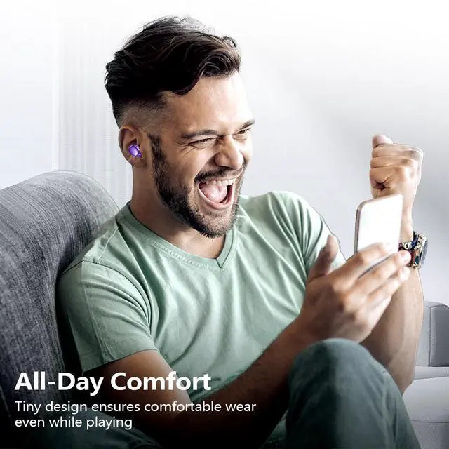 Alt view image 7 of 7 - kurdene Wireless Earbuds Bluetooth 5.3 Light Weight in Ear Headphones