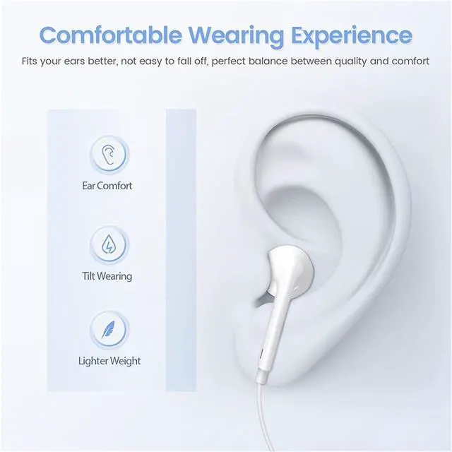 Alt view image 5 of 7 - Zetuti 2 Packs Wired iPhone Headphones Earbuds with mic & Remote