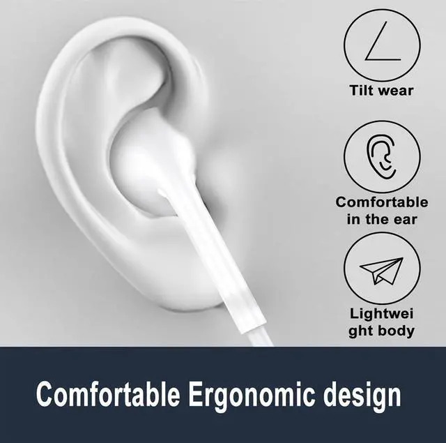 Alt view image 3 of 7 - 2 Packs USB C Headphones for iPhone 17/16/15 Pro Max Plus Type C Earphones with Microphone & Remote Noise Cancelling Earbuds for iPhone 17/16/15 Pro, iPad, Galaxy S23/S22/S21/S20/Ultra Note 10/20