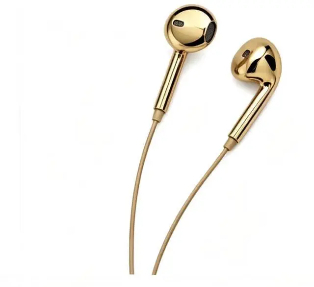Alt view image 2 of 3 - Wired Earbuds with Gold Chrome Finish, Type-C, Y2K Style