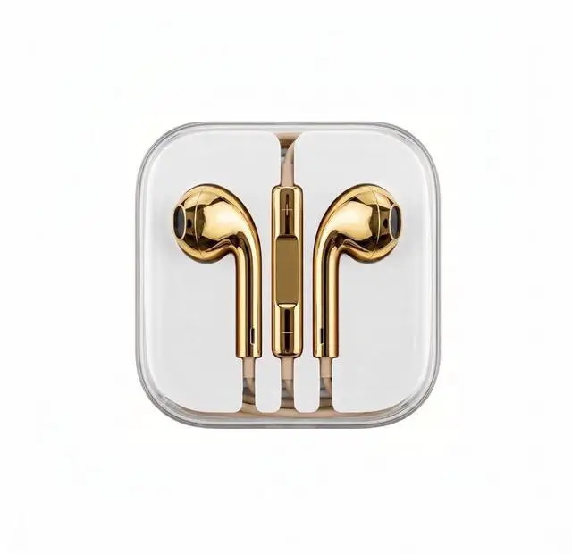 Alt view image 3 of 3 - Wired Earbuds with Gold Chrome Finish, Type-C, Y2K Style