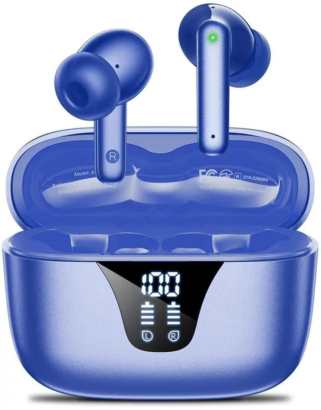 Main image of Wireless Earbuds, 50H Playtime Bluetooth Headphones, LED Display Case