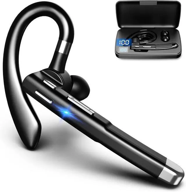 Main image of Hsility Bluetooth Headset for Work V6.1 Business Earbud with 500 mAh Charging Case100Hrs Talk Time Dual Noise Cancel Wireless Earpiece,CVC8.0 Noise Cancelling Wireless Earbud for Trucker/Home/Office