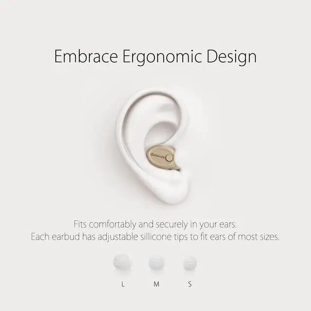 Alt view image 3 of 7 - GoNovate G8 Bluetooth Earpiece Wireless Mini Earbud, 6 Hrs Playtime 2 Magnetic USB Chargers Invisible Headphone Tiny Smallest Headset Car Earphone with Mic for Samsung Galaxy -Khaki (1 Piece)