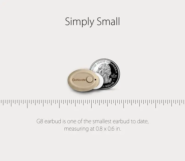 Alt view image 6 of 7 - GoNovate G8 Bluetooth Earpiece Wireless Mini Earbud, 6 Hrs Playtime 2 Magnetic USB Chargers Invisible Headphone Tiny Smallest Headset Car Earphone with Mic for Samsung Galaxy -Khaki (1 Piece)