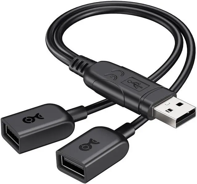 Main image of Cable Matters USB Splitter 1 in 2 Out, USB Power Splitter, 1ft