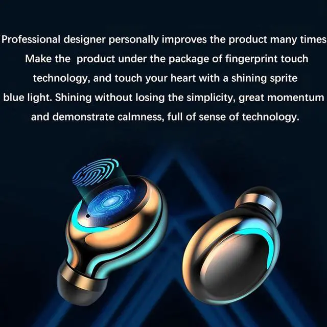 Alt view image 6 of 7 - BMHOLU Wireless Earbuds with Large Charging Case and Phone Charging Function, IPX5 Waterproof, Hi-Fi Stereo Sound, Touch Control, for iOS/Android - Perfect for Active Lifestyle