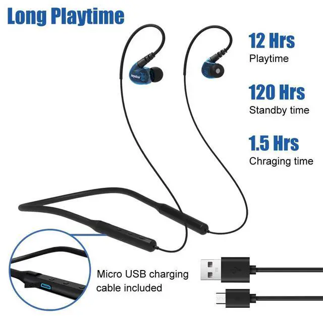 Alt view image 4 of 7 - Wireless Neckband Earbuds Headphones for Kids Women Small Ears w Microphone