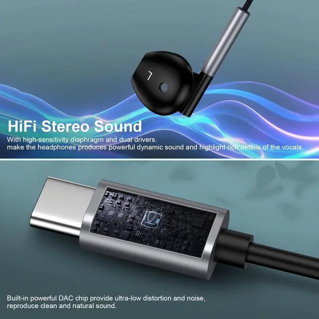 Alt view image 5 of 7 - USB C Samsung Headphones Wired for Samsung Galaxy S26 S25 Edge S24 Ultra