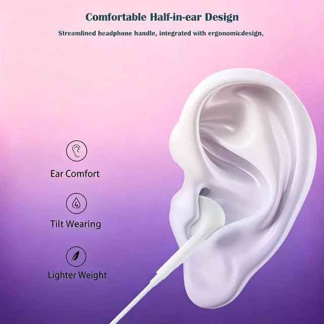 Alt view image 4 of 7 - 1Pack Earbuds for iPhone Headphones Lighning Plug Wired Earphones in-Ear