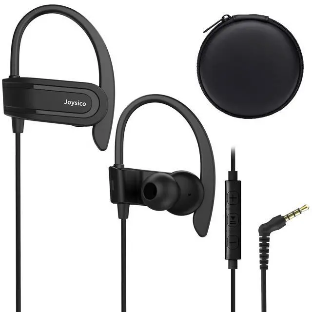 Main image of Joysico Wired Over Ear Earbuds Headphones with Mic and Volume Control Black