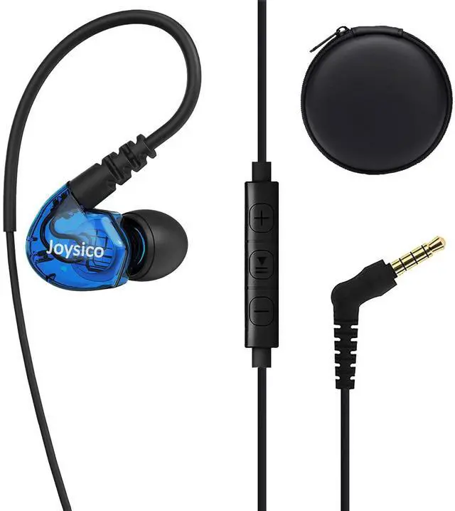 Main image of Wired Stereo-to-Mono Single Earbud with Mic and Control, Right Ear Only