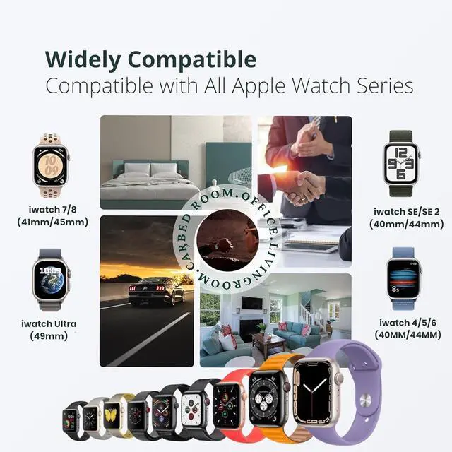 Alt view image 3 of 6 - 2026 Upgraded Wireless Charging USB-C 3.3FT Cable for Apple Watch Charger
