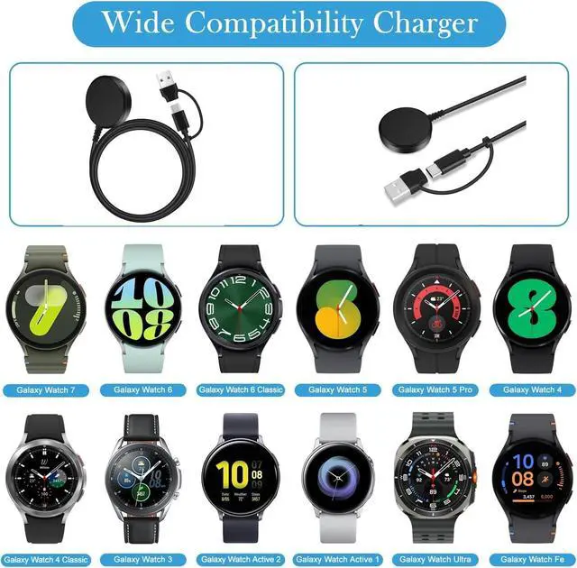 Alt view image 5 of 6 - EGK 2 in 1 USB C/A Charger for Samsung Galaxy Watch