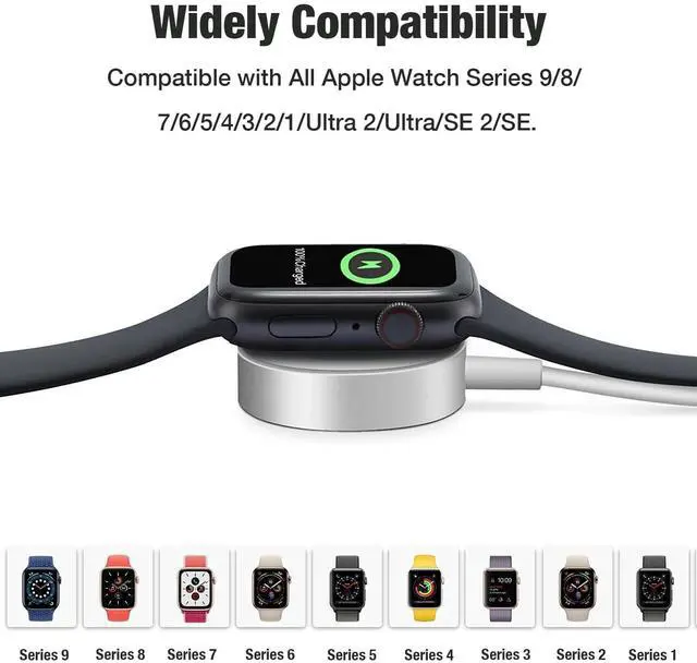 Alt view image 2 of 7 - Charger for Apple Watch, USB C Fast Wireless Magnetic Charging Cable, 1m