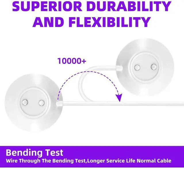 Alt view image 6 of 7 - Rose Charger Replacement 12mm Magnetic USB Cable