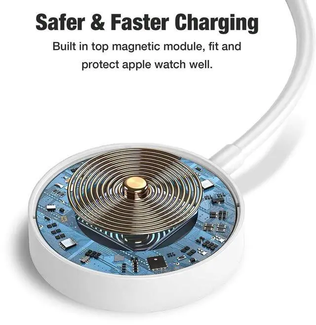 Alt view image 3 of 7 - Charger for Apple Watch, USB C Fast Wireless Magnetic Charging Cable, 1m