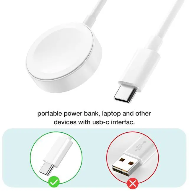 Alt view image 5 of 7 - Charger for Apple Watch, USB C Fast Wireless Magnetic Charging Cable, 1m