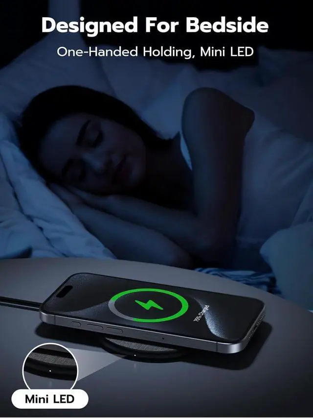 Alt view image 4 of 7 - NewQ Wireless Charger for Samsung, 15W Max Wireless Charging Pad for iPhone 16 15 14 13 12 11 mini/SE/Pro/Max/PlusSamsung Galaxy S23/S22/S21/S20/S10/S9/S8/S7/Note20/10/9/8, Google Pixel 8/7/61 Pack