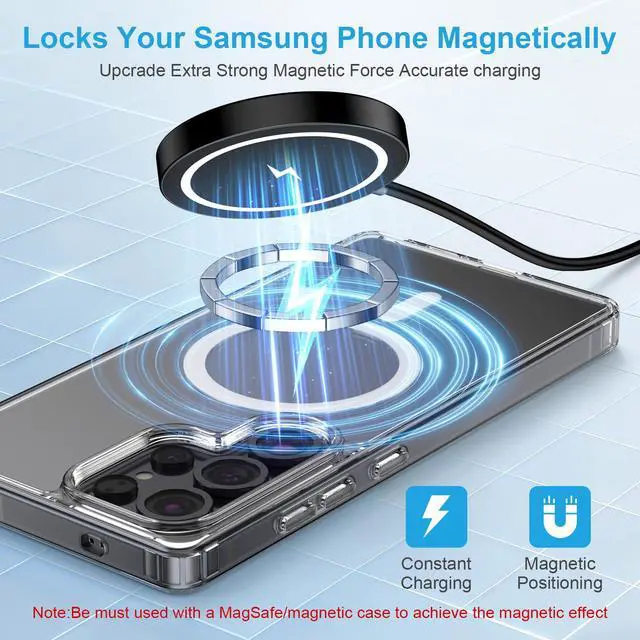 Alt view image 3 of 7 - 15W Magnetic Wireless Charger Android Wireless Charger Fast Charging Pad