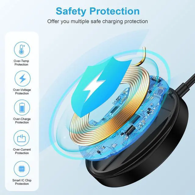 Alt view image 5 of 7 - 15W Magnetic Wireless Charger Android Wireless Charger Fast Charging Pad