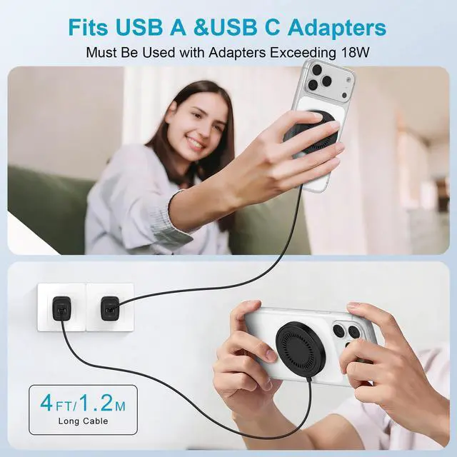 Alt view image 4 of 7 - Magnetic Samsung Wireless Charger Fast Charging Pad for Galaxy S26Ultra S25