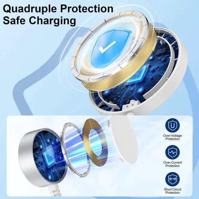 Alt view image 4 of 7 - Magnetic Charger Samsung Wireless Charger Fast Phone Charging Pad for Android Samsung Galaxy S25 Ultra S24 S23 S22, 2 in 1 Magnetic Galaxy Watch Charger for Samsung Galaxy Watch 8/8 Classic/7/6