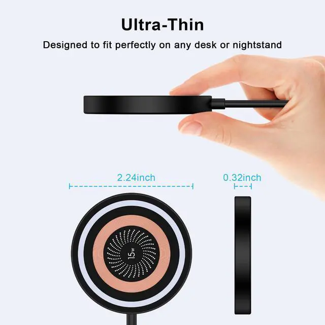 Alt view image 6 of 7 - Magnetic Wireless Charger Phone Charging Pad for Android Samsung Galaxy S26