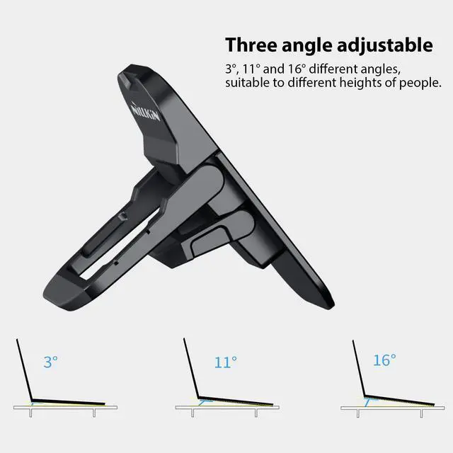 Alt view image 3 of 7 - Nillkin Portable Laptop Stand with 3 Adjustable Angles, Laptop Riser, Slim