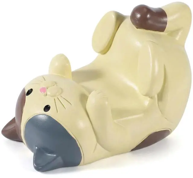 Main image of Cat Phone Stand for Desk, Cute Resin Smartphone Holder Figurine, Sturdy Desktop Phone Stand, Gift for Animal Lovers & Desk Decor