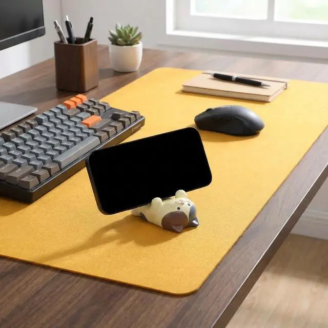 Alt view image 5 of 7 - Cat Phone Stand for Desk, Cute Resin Smartphone Holder Figurine, Sturdy Desktop Phone Stand, Gift for Animal Lovers & Desk Decor
