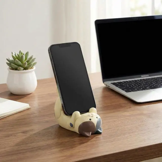 Alt view image 6 of 7 - Cat Phone Stand for Desk, Cute Resin Smartphone Holder Figurine, Sturdy Desktop Phone Stand, Gift for Animal Lovers & Desk Decor