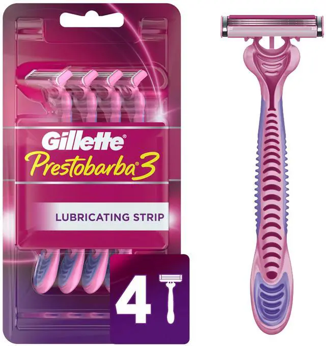 Main image of Gillette Prestobarba 3 Disposable Razors, 4 Count