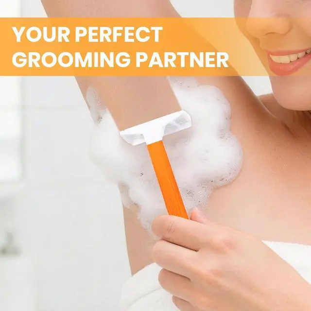Alt view image 4 of 7 - Comfycheer 32 count Disposable Razors for MenSingle Blade RazorsBulk Stainless Steel Shavers with Protective Head for Shaving Sensitive Skin