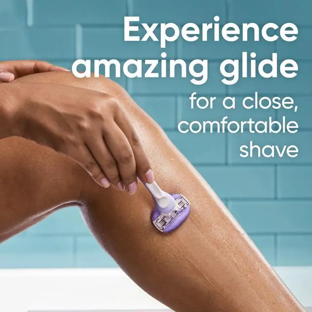 Alt view image 3 of 7 - Gillette Venus ComfortGlide Touch of Vitamin E, Disposable Razor for Women, 3 Blades, Water-Activated Moisture Bars, 2ct