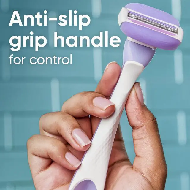 Alt view image 7 of 7 - Gillette Venus ComfortGlide Touch of Vitamin E, Disposable Razor for Women, 3 Blades, Water-Activated Moisture Bars, 2ct